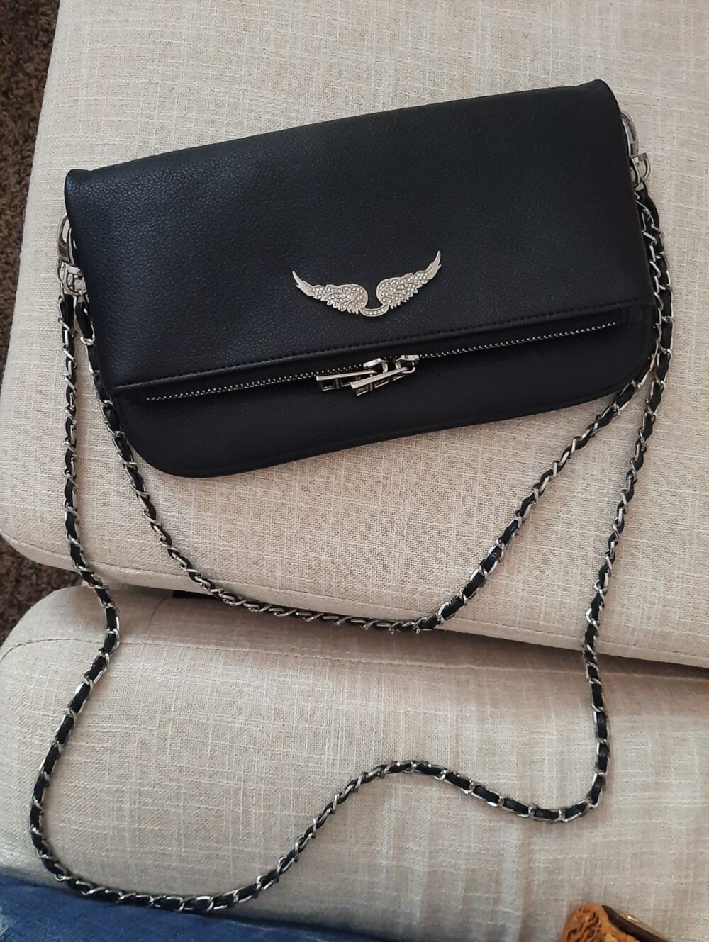 Zadig&Voltaire Black Rock Crossbody Chain Shoulder Bag